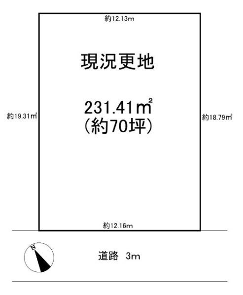 葛城市北道穗の売地の土地図