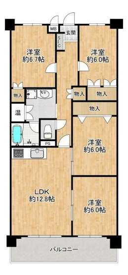 【間取り】 | グランドパレス上須磨