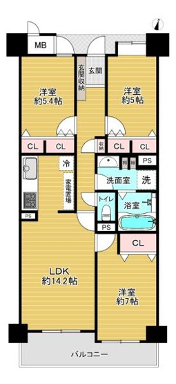 【間取り】 | シティコーポ鴫野2号棟