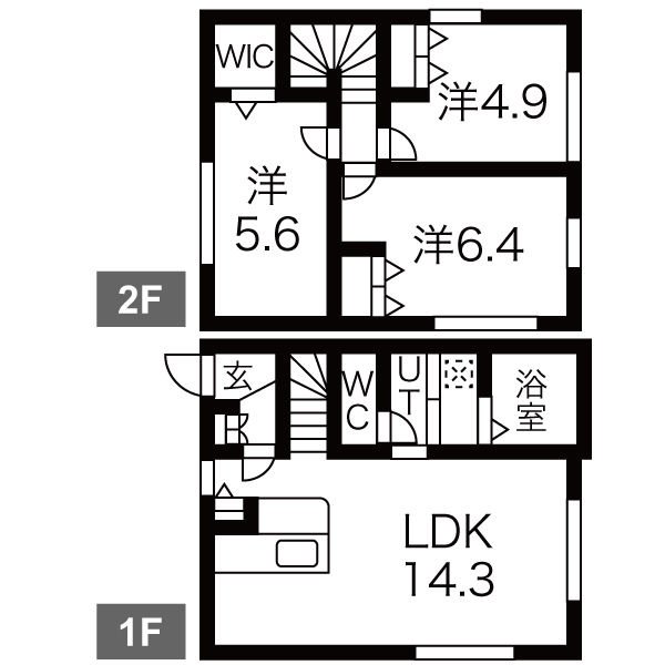 アリエッタB棟の間取り