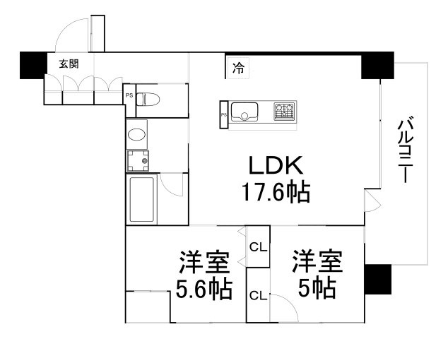 【間取り】 | フローレス都島Ⅰ