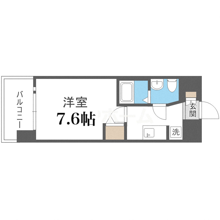 エグゼ難波ウエストリバーの間取り