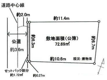 三田2丁目売地の土地図