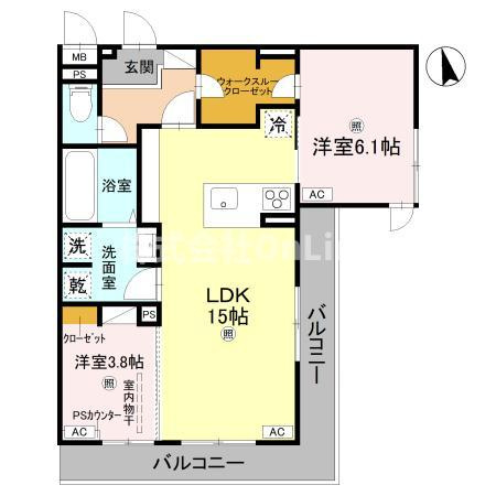 【間取り】 | (仮称)D-ROOM八尾市東本町3丁目