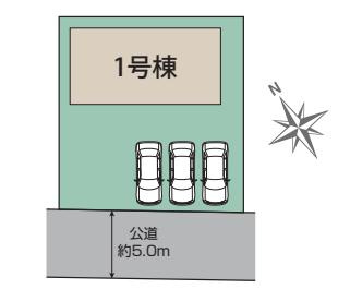 深谷市上柴町東5丁目　新築一戸建て　ブルーミングガーデン　01の区画図