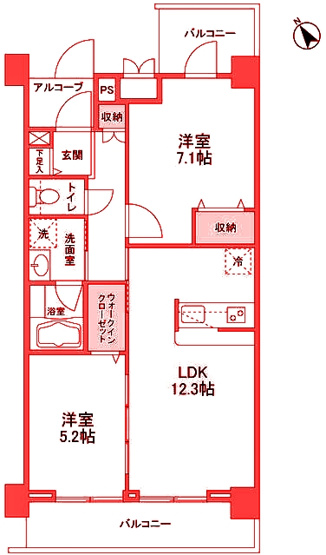 【間取り】 | メルベイユヨコハマ