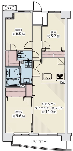 モアクレスト小竹向原の間取り