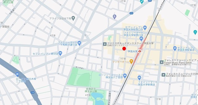 Ｊ．リヴェール学芸大学の地図
