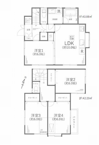 【仲介手数料０円】綾瀬市大上1丁目　中古一戸建ての間取り|綾瀬市大上1丁目　中古一戸建て