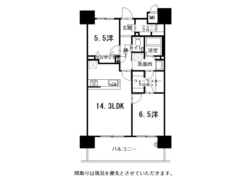 ロイヤルガーデンはりまや町の間取り