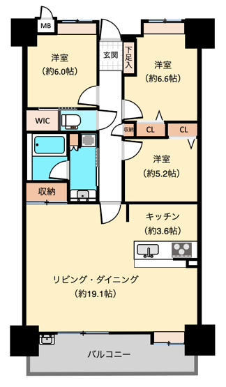 【間取り】 | ジェイシティ新広駅前