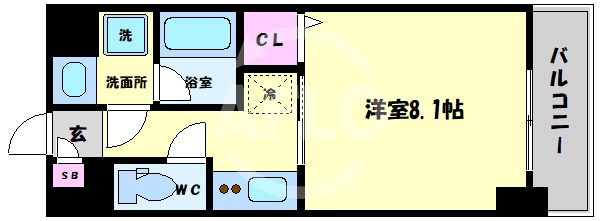 エグゼ大阪ドームⅡの間取り|エグゼ大阪ドームⅡ　間取り