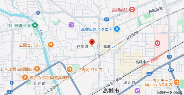 ヴェリッシモ芥川の地図