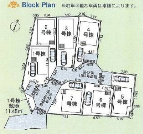 藤沢市城南2丁目新築戸建て　第6-3号棟の区画図|配置図「藤沢市城南2丁目新築戸建て」