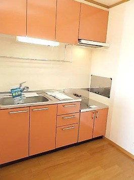 岩手県北上市　2棟一括のキッチン