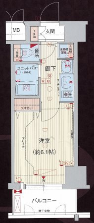 プレサンス心斎橋ザ・スタイルの間取り