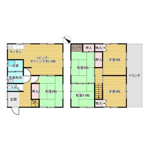 取手市双葉中古物件の間取り