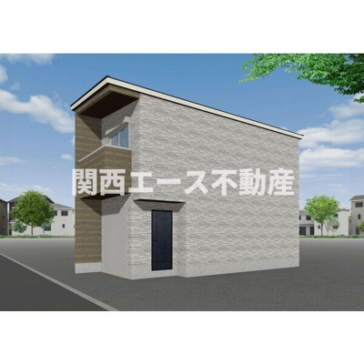 【外観パース】 | あんしん+VieM北新町13-1030（ガレージハウス）