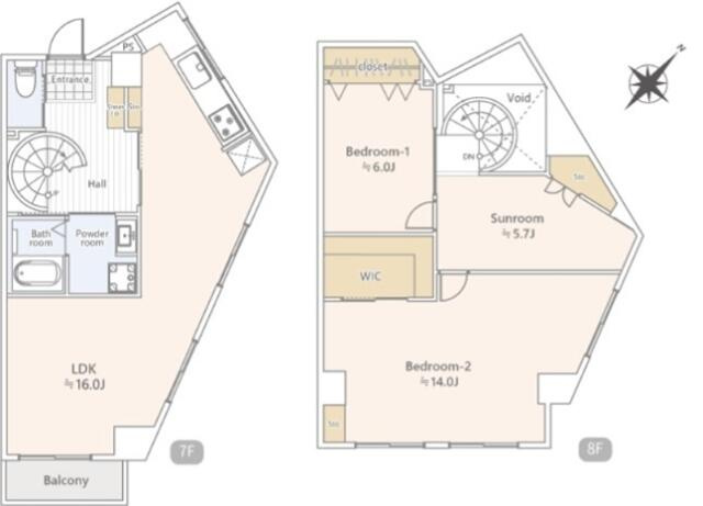 シャトレー渋谷の区画図