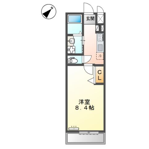 加古川市尾上町旭２丁目のアパートの間取り