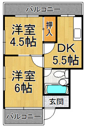 宝塚ハーモニーハイツの間取り