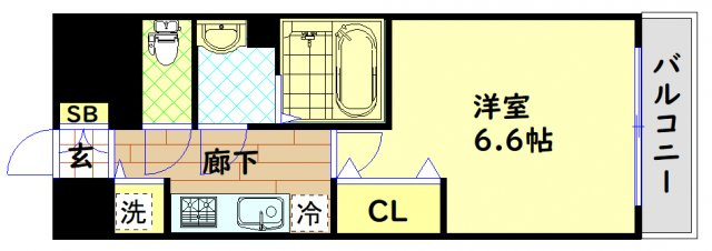 【間取り】 | プレサンス立売堀ベルヴィル