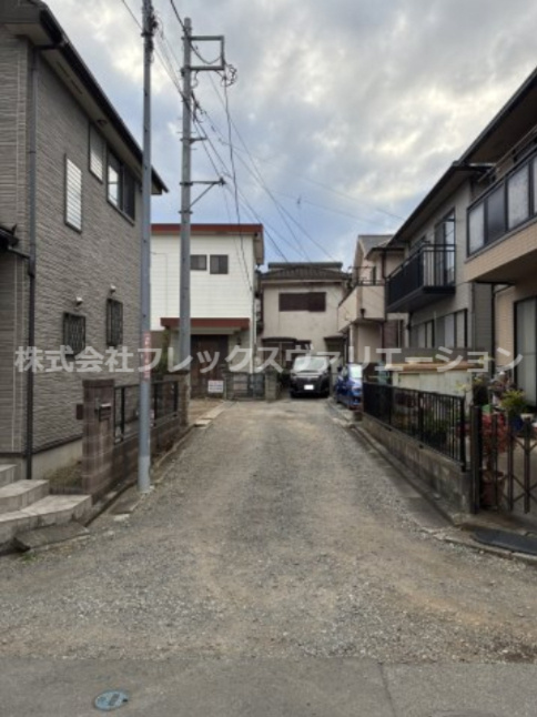 相模原市中央区淵野辺2丁目土地_A区画の前面道路含む現地写真|裏：私道側