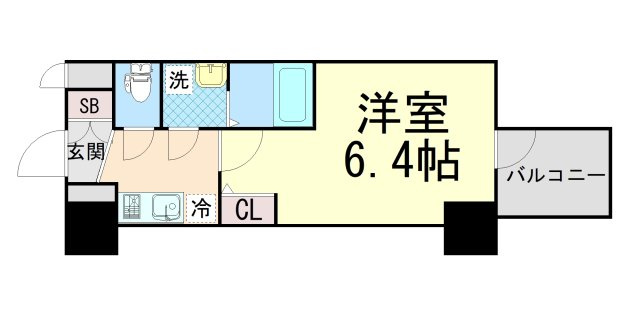 エスリード神戸三宮ヒルズの間取り