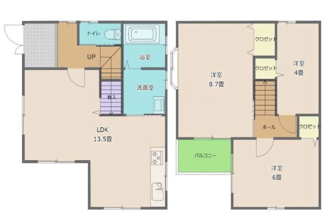 堺市西区山田二丁　中古一戸建の間取り