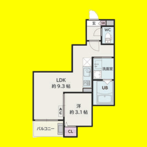 Jack hosokomeⅠ　名古屋市賃貸　仲介手数料無料の間取り