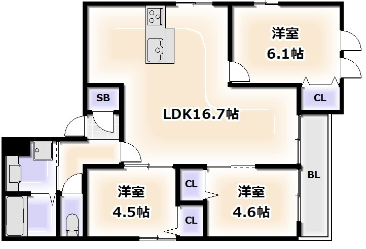 Clashist千躰の間取り