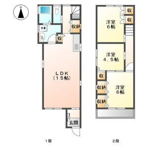 タウンハウス辻町Ｄの間取り