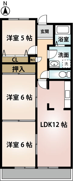 社ハイツの間取り