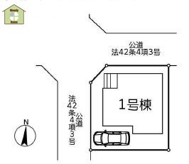 春日部市米島　新築一戸建ての区画図