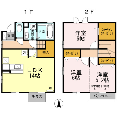 コロナーレ水越 Ⅲの間取り