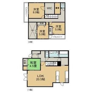 熊本市東区桜木２丁目の一戸建ての間取り