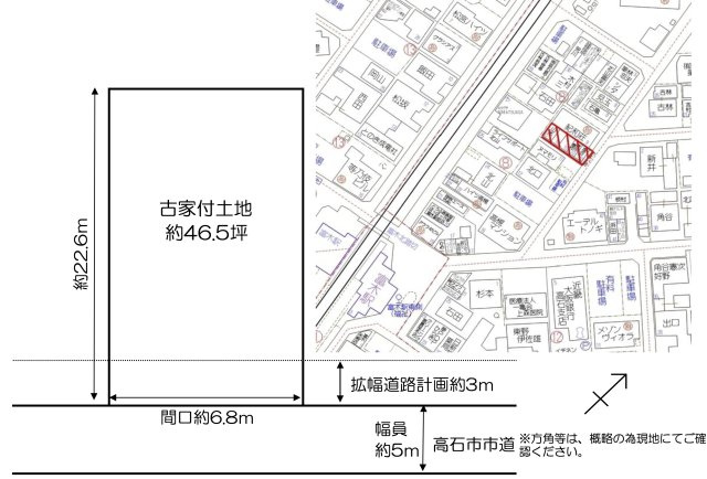 高石市取石1丁目8−10 売地の土地図