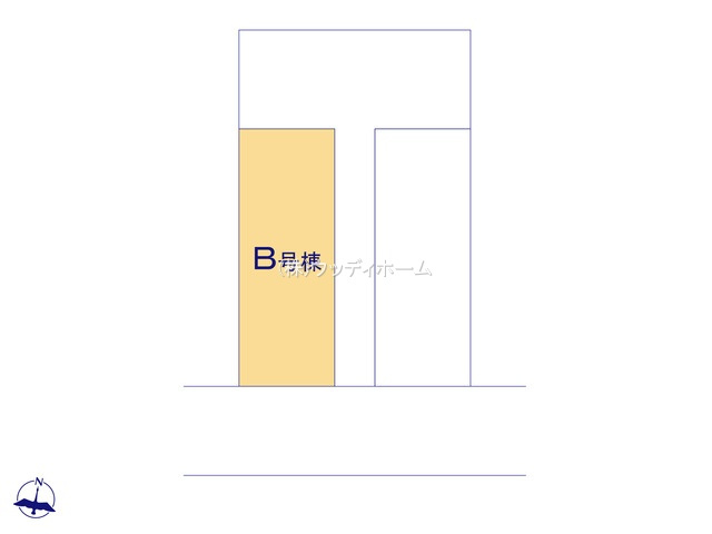 春日部市本田町　新築一戸建て　B号棟の区画図