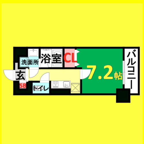 グランフルール　名古屋市賃貸　仲介手数料無料の間取り