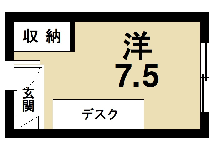 goodroom residence 奈良の間取り|1Rの間取りです