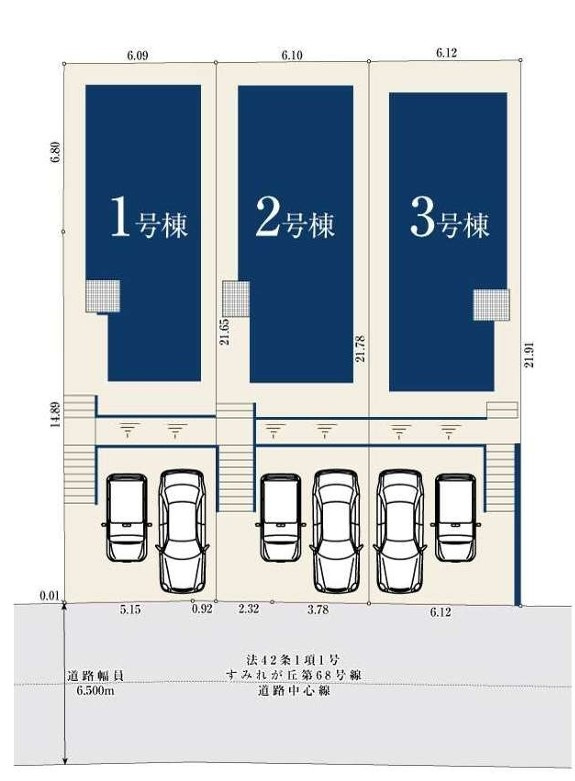 横浜市都筑区すみれが丘005③　2号棟の区画図