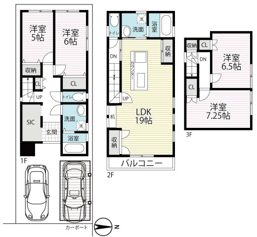 ◆売主物件につき仲介手数料無料◆令和２年建築の築浅◆４ＬＤＫ◆駐車２台ＯＫ◆伏見区向島吹田河原町の間取り