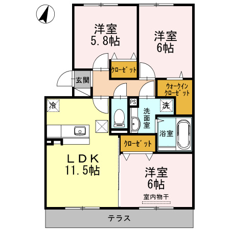 グリーンアベニューの間取り
