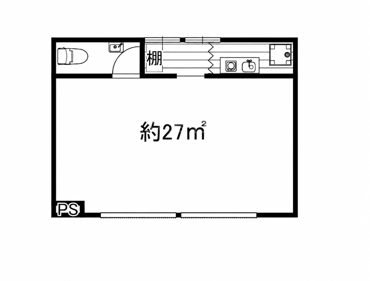 鶴見区諸口2丁目貸店舗の間取り