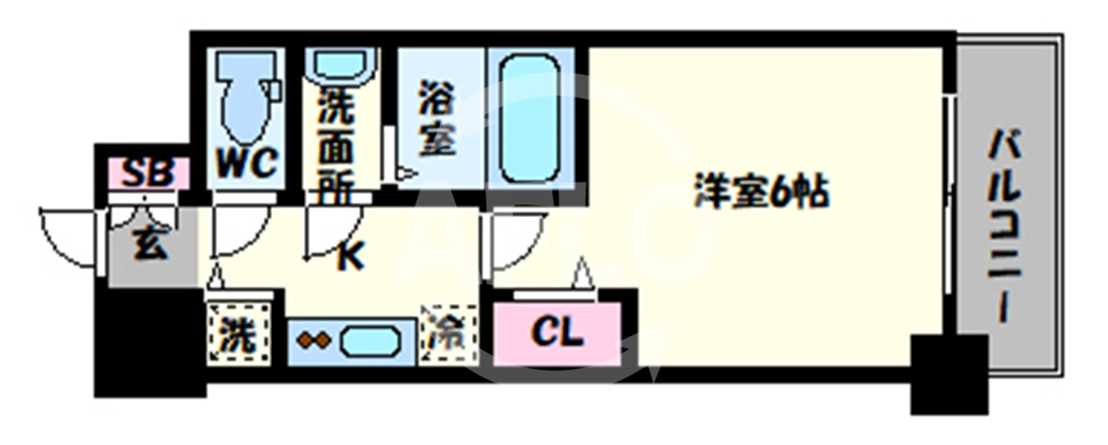 プレサンス心斎橋ブライトの間取り|プレサンス心斎橋ブライト　間取り