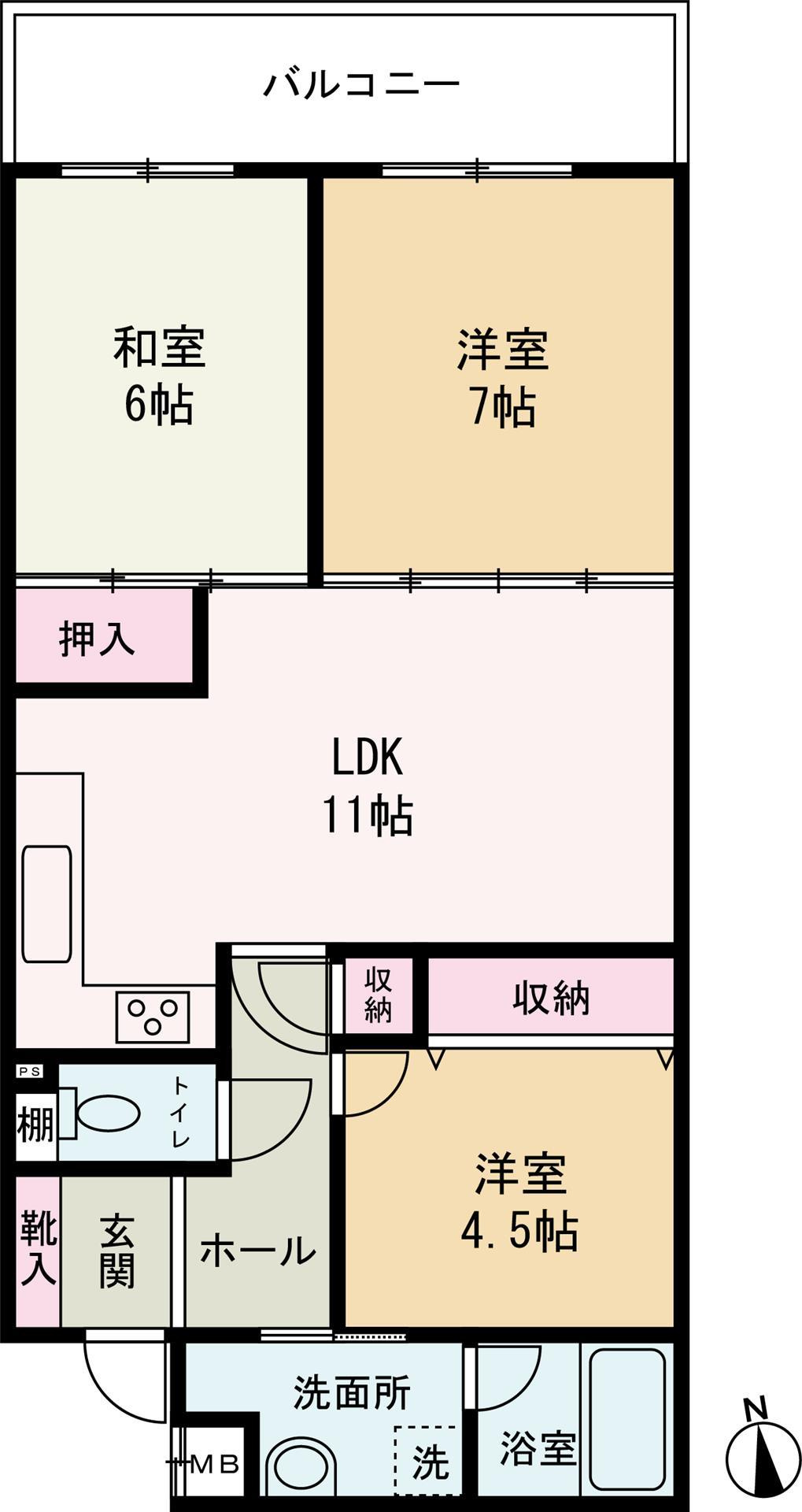 アルコ・ラ・カーサ姫路土山の間取り