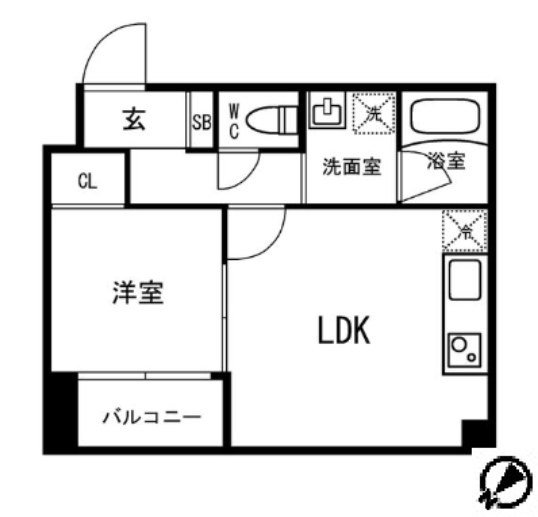 クレール西多聞通の間取り