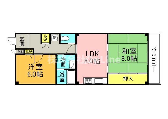 【間取り】 | グリーンフォレストⅡ