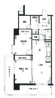 OMマンション東生駒の間取り