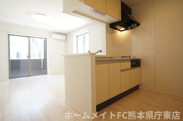 熊本市東区榎町のアパートのキッチン